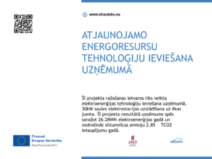 Strauteks.EU - Atjaunojamo energoresursu tehnoloģiju ieviešana uzņēmumā